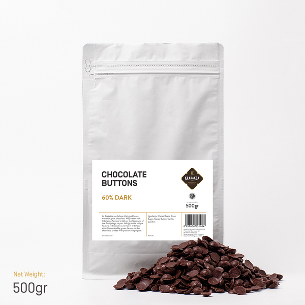 Krakakoa Chocolate Buttons, 60% Milk Chocolate 500gr
